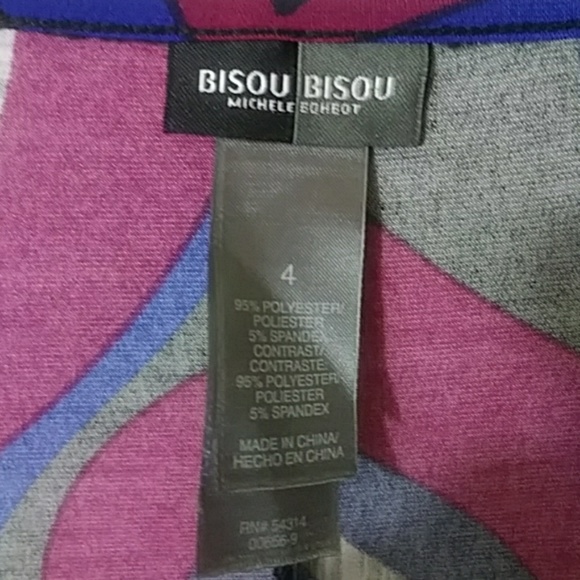 Bisou Bisou size 4 long sleeve wrap dress - Picture 10 of 12